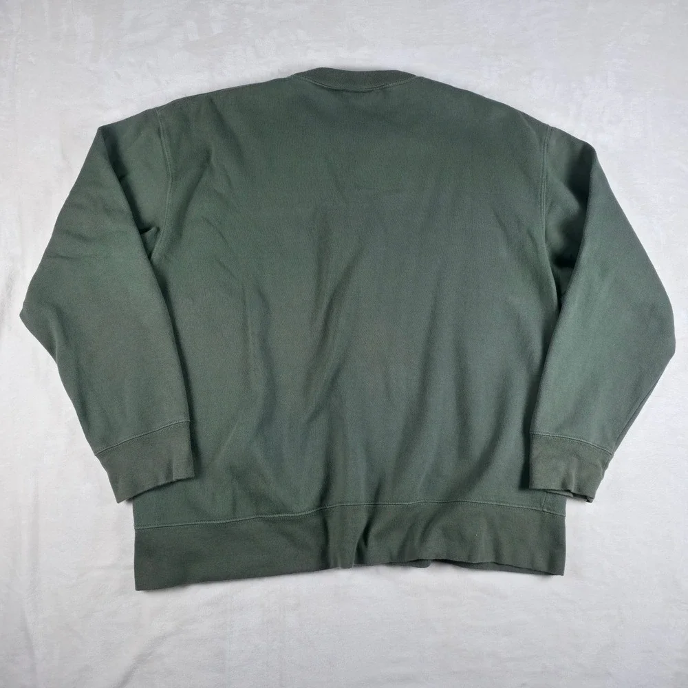 VTG Y2K Levis Sweatshirt Mens XL Green Red Tab Crewneck V-Stitch Pullover 2002
